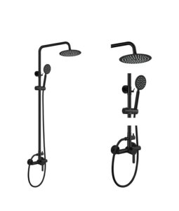 outdoor shower fixture, jetty outdoor shower fixture, matte black